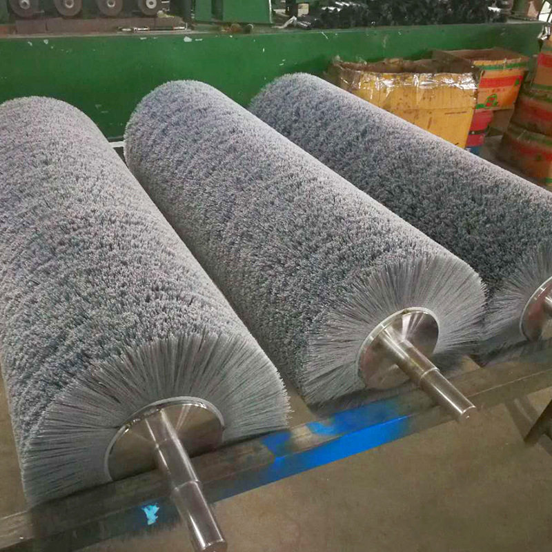 杜邦丝毛刷进口杜邦丝磨料丝纤维毛刷辊抛磨辊研磨刷辊定制生产