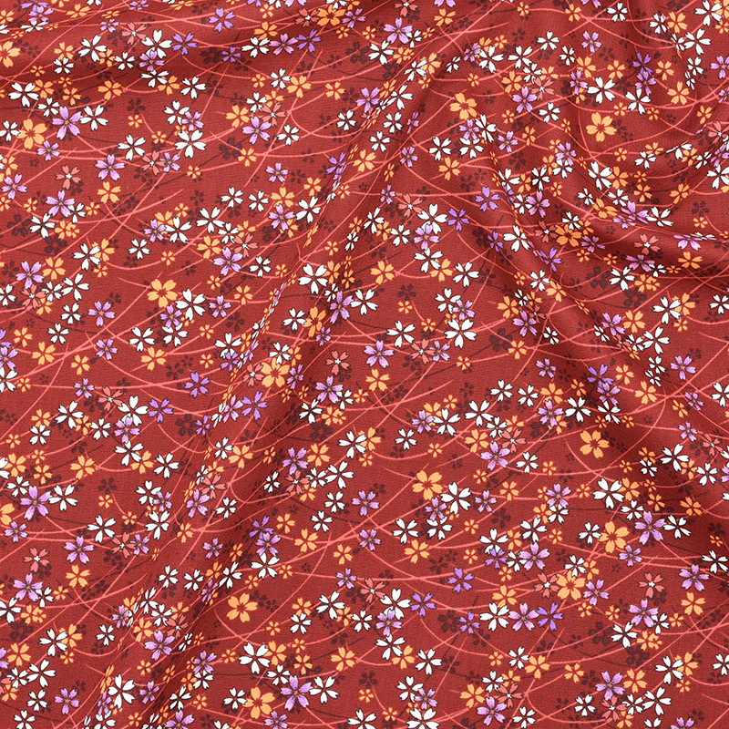 日本进口和风布料 樱花 纯棉棉布 手工diy浴衣童装服装