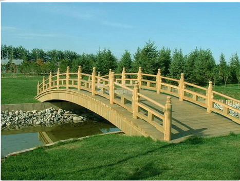 苏航厂家定制户外花园小拱桥园林景观木桥防腐木桥梁平行桥