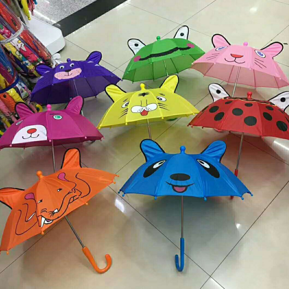 户外儿童雨伞 男女童创意新款卡通手柄公主伞带防水套雨伞定制