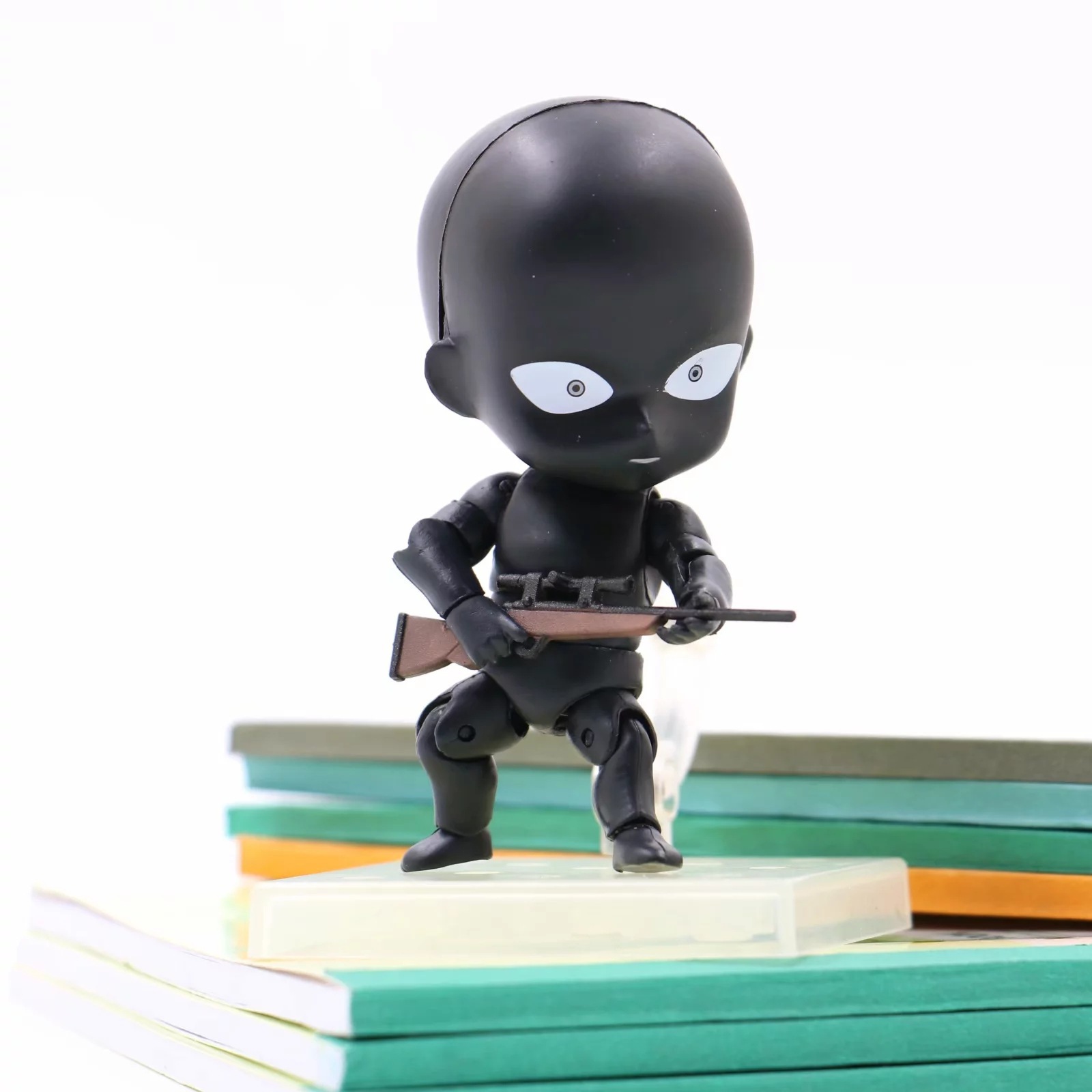 优质版 柯南 q版 粘土人 878# 犯人 黑衣人 可动手办 模型摆件