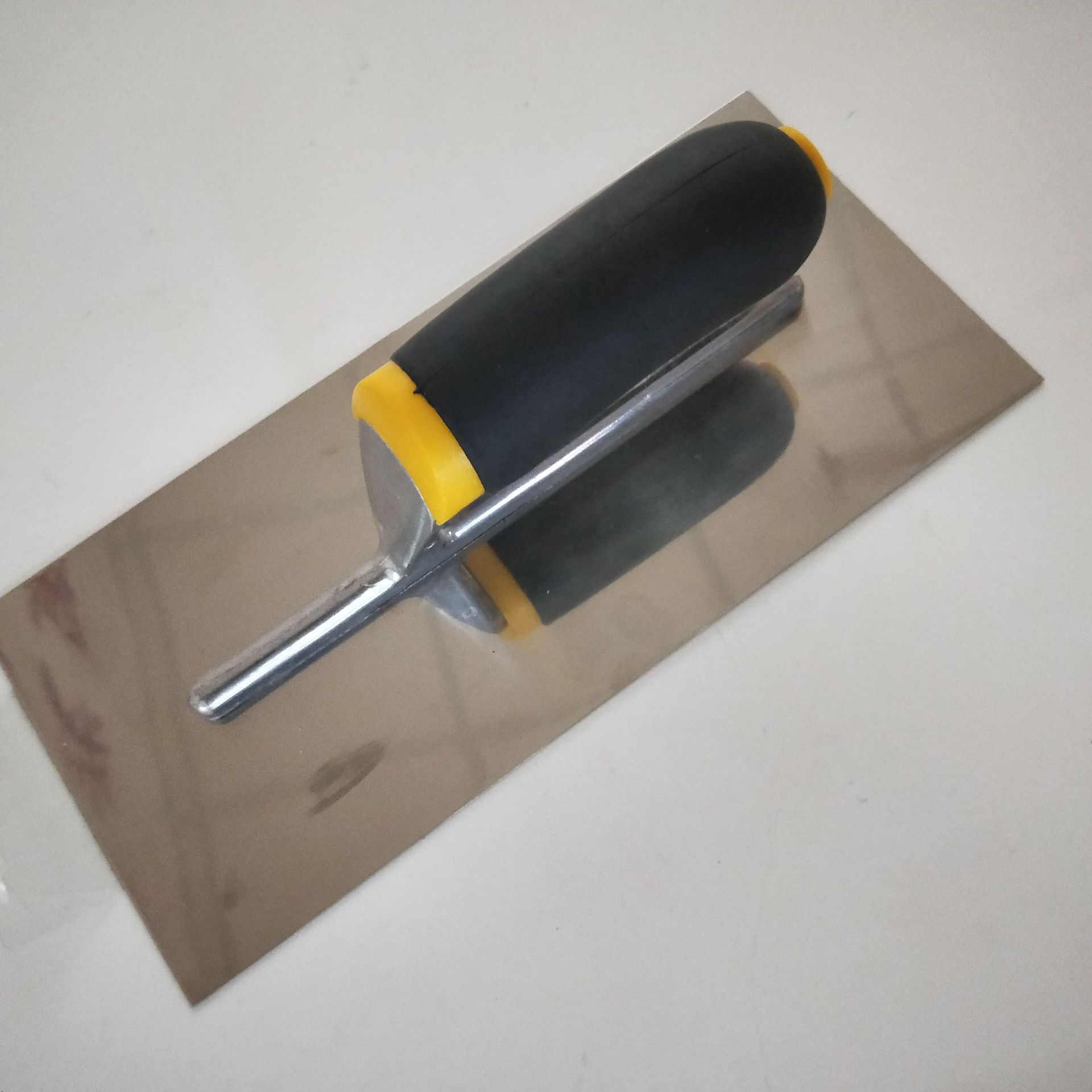 双色柄不锈钢抹泥刀 圆角抹泥板 装修工具外贸品质 可定制logo