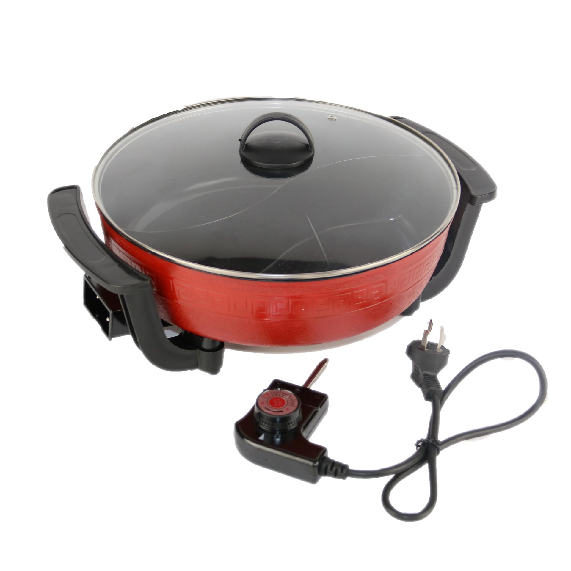 家用礼品红双喜韩式多功能鸳鸯电火锅不粘电热锅电煮锅一件代发