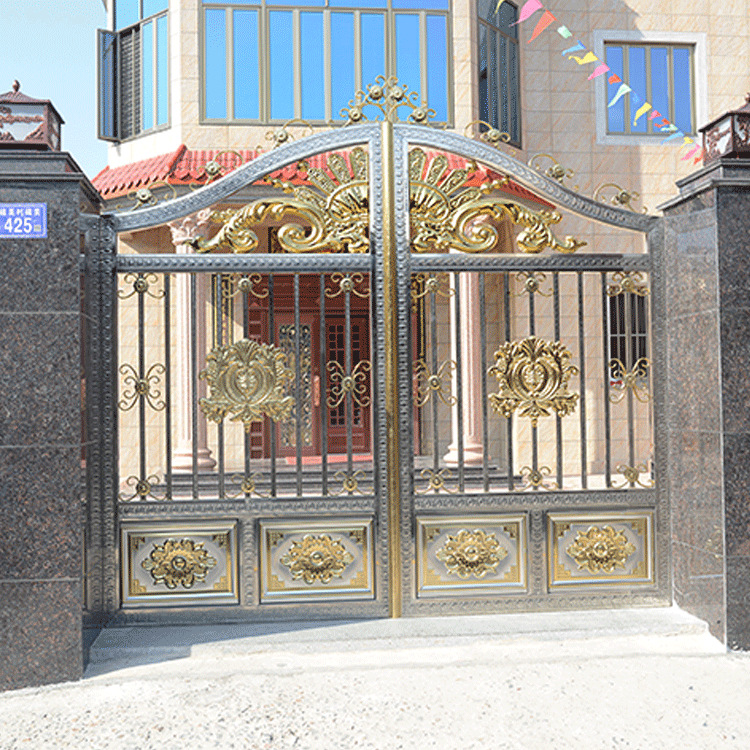 厂家生不锈钢艺大门雕花镂空防锈蚀大门 花园庭院别墅农村大门