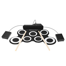 手卷硅胶折叠架子鼓 便携式USB电子鼓电鼓爵士鼓亚马逊速卖通爆款