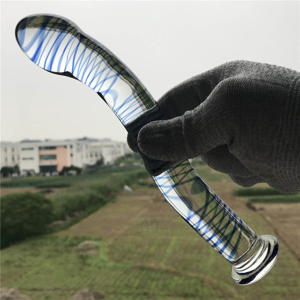 zcz情趣水晶玻璃棒自慰棒后庭塞260