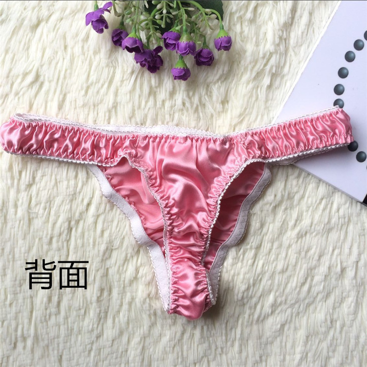 桑蚕丝内裤性感女士丁字裤 舒适透气真丝t裤男女通用打底裤