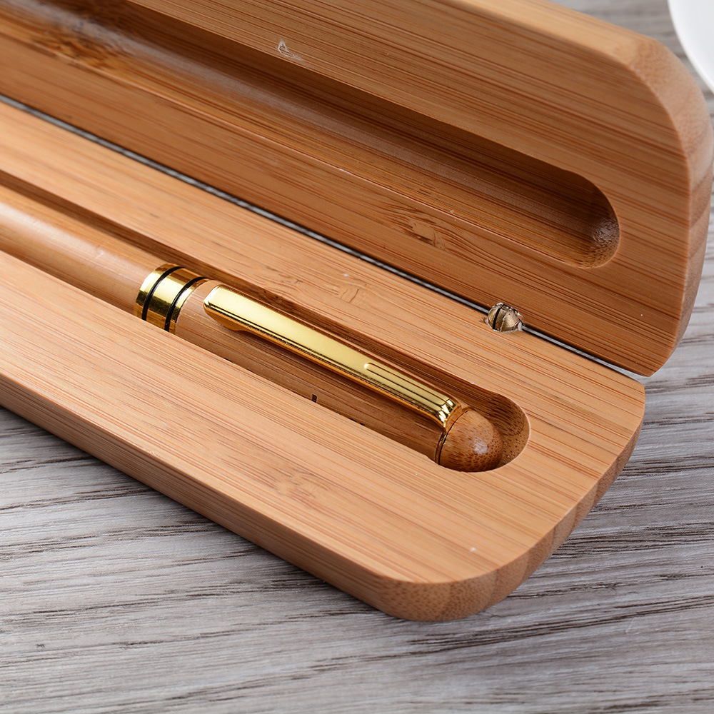 创意木制圆珠笔礼盒套装笔定制logo竹子圆珠笔工艺礼品圆珠笔pen