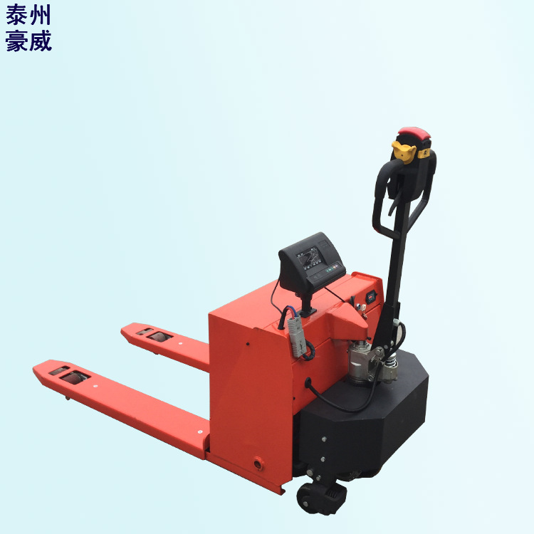 半自动搬运车叉车称全电动搬运车电子称电动液压托盘搬运叉车