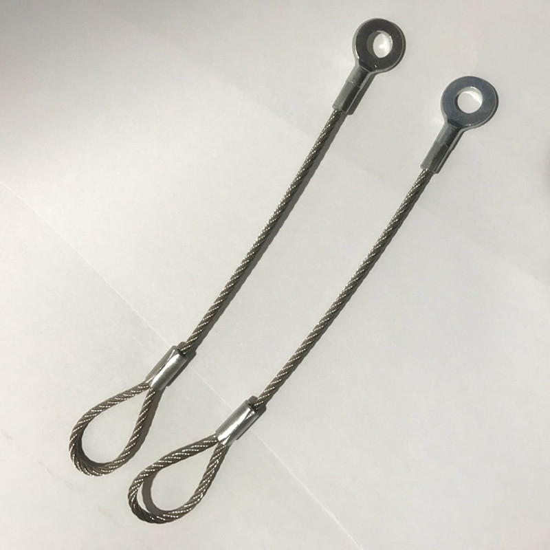 批发304不锈钢端子接线钢丝绳连接线耳压制钢丝绳安全绳