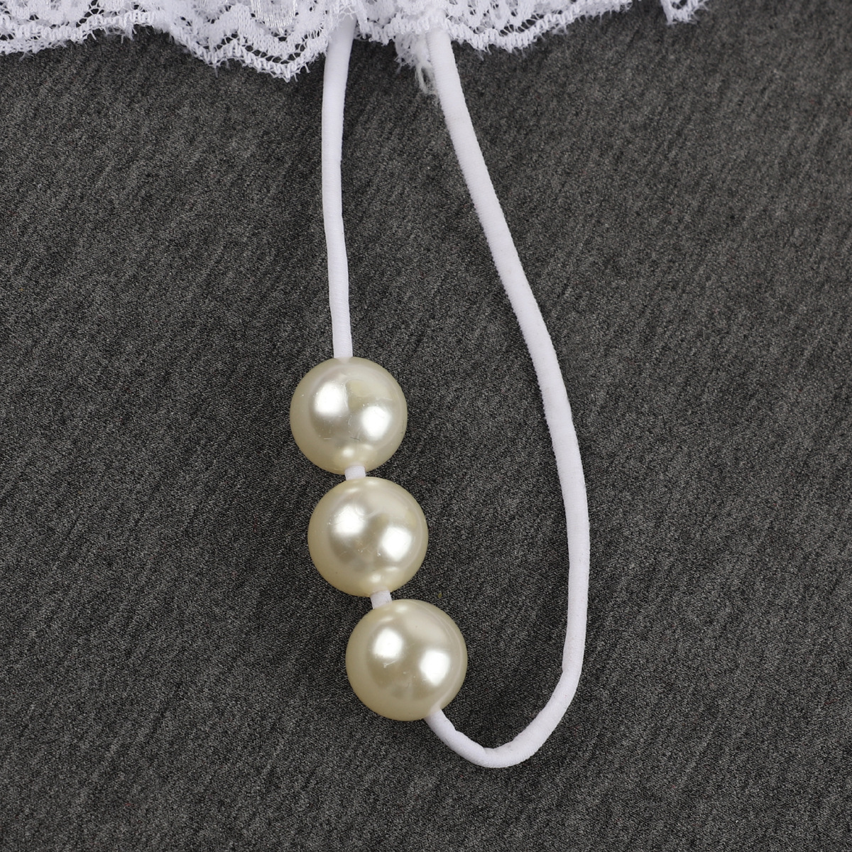 性感情趣开裆珍珠按摩内裤 蕾丝性感丁字裤 花边t裤 c裤