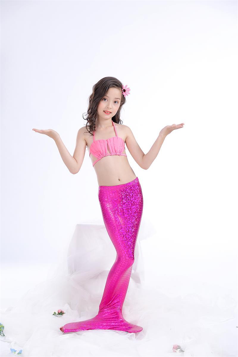 2018美人鱼泳衣 儿童游泳衣美人鱼服装比基尼套装