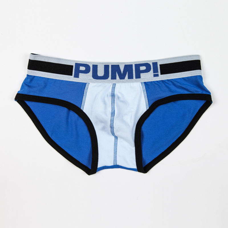 速卖通wishebay外贸爆款名牌内裤男士pump纯棉透气三角裤含包装袋