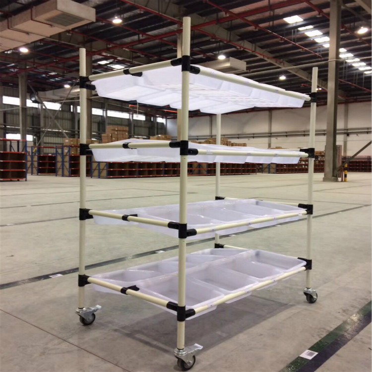 电商拣货车仓库手推车物流定制拣选车播种车静音双面拣货车分拣车