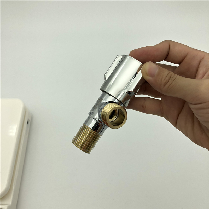 精铜角阀 铜牙色三角阀 电热水器三角阀 菜盆铜牙三角阀