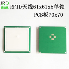RFID陶瓷天线61x61x5超高频902-928mhz单馈点5DB读写器内置天线