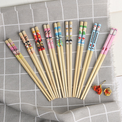 18cm儿童筷 套花筷 本色环保筷 卡通筷多款图案可选 幼儿园筷子