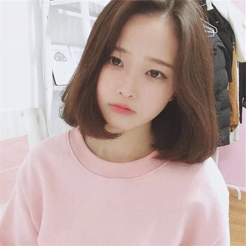 假发女短发短直发中分刘海中长发蓬松修脸气质可爱甜美透气扣子网