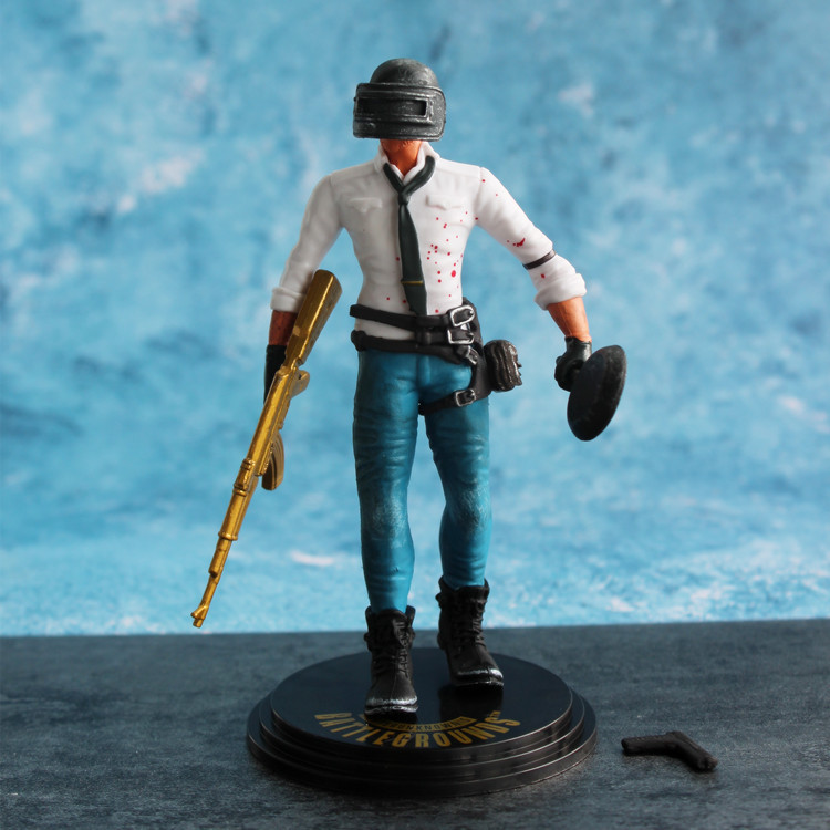 吃鸡小号圆底蛋糕摆件 大逃杀男主角手办公仔 汽车家居装饰摆件