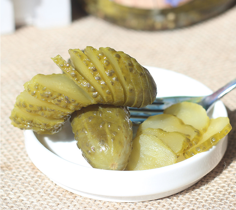 德国冠利俄式酸青瓜12*670g 腌黄瓜罐头松脆酸黄瓜批发汉堡三明治