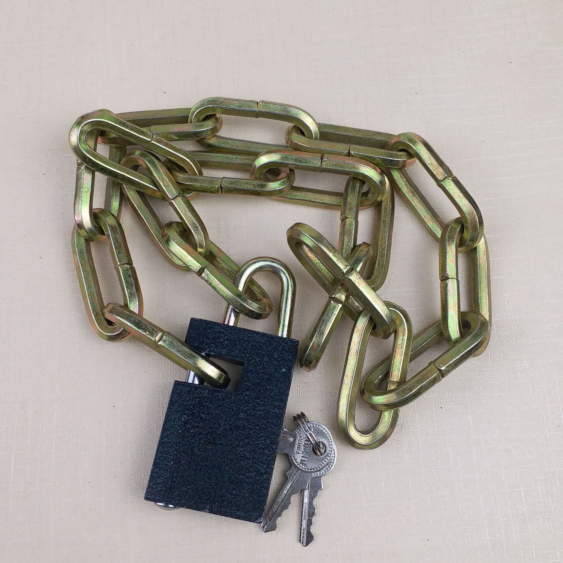 10*120自行车防盗锁加粗摩托车铁链锁 多用长链条锁
