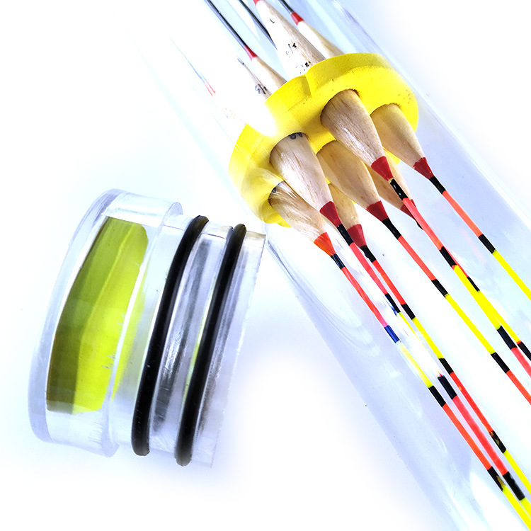 渔具配件 浮漂桶 亚克力防摔抗压鱼漂桶 高密封透明调漂桶 漂桶