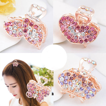 【厂货优选】水钻抓夹 带钻抓夹 闪钻轻奢发夹抓夹金属高级感精致