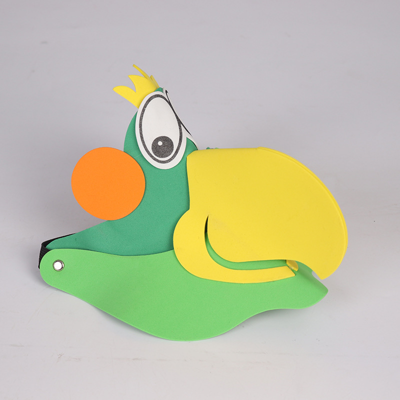 儿童表演道具卡通头饰 鹦鹉头饰幼儿园道具 厂家批发定制eva材质