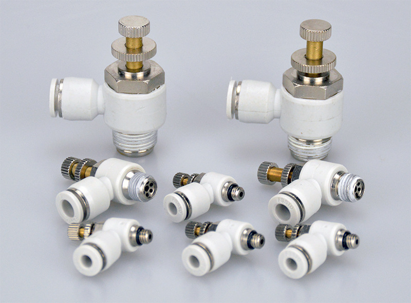 fssto德士托气动接头dsl气缸调速l型节流阀节气阀快速高压接头