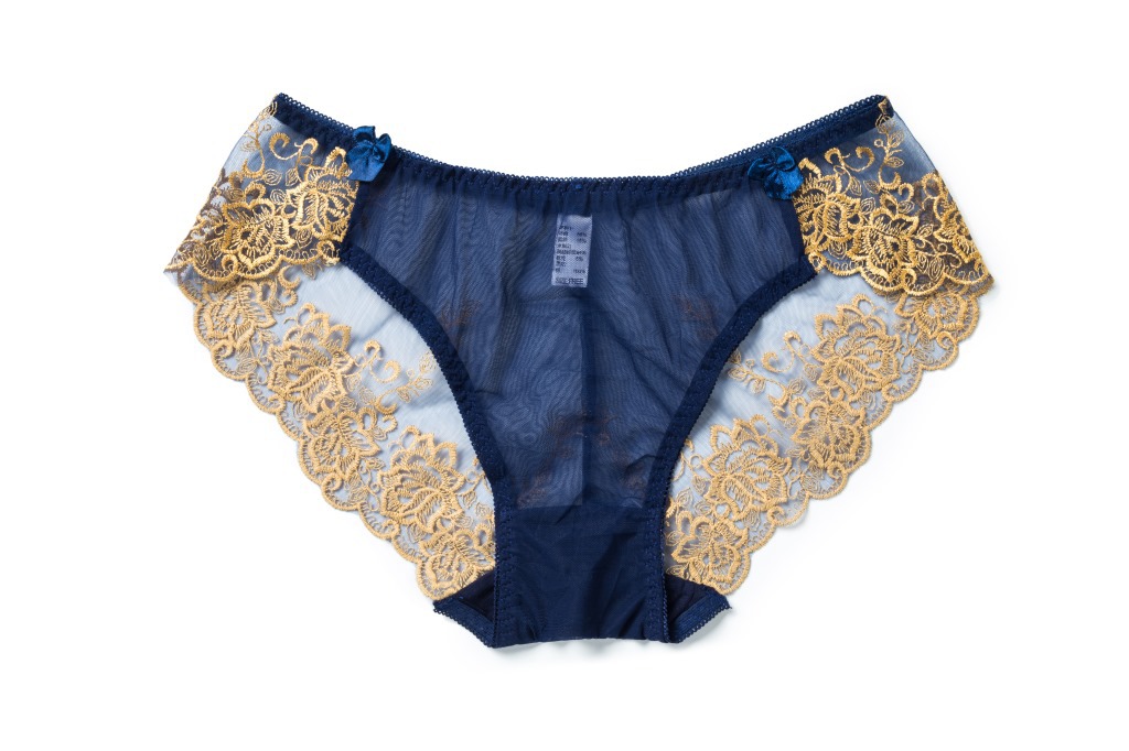 女士三角裤-刺绣内裤 黑线 固定花色 1136#内裤女内裤女-女士三角裤尽