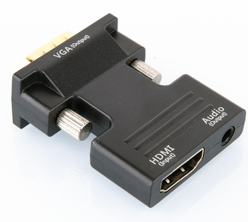 hdmi转vga线带音频高清转vga hdmi转vga转换器转接线头