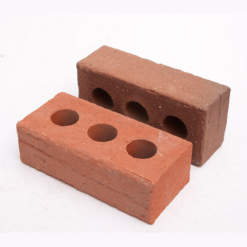 小区别墅建筑外墙砖砌墙砖  三孔砌块砖 红色陶土砖