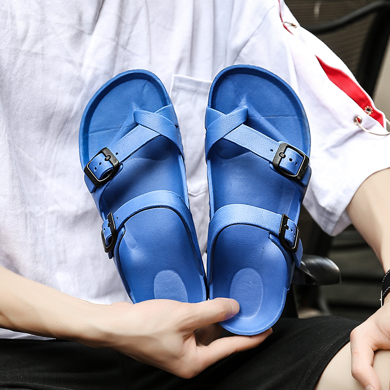 一字拖男2019新款夹脚人字拖软底舒适沙滩拖鞋校园青春时尚男士凉