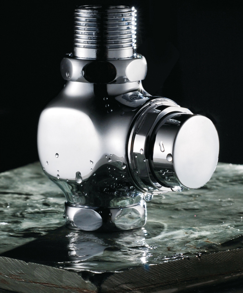 全铜冲洗阀 手按式厕所延时龙头 明装/单双入墙式大便冲水阀 安巢