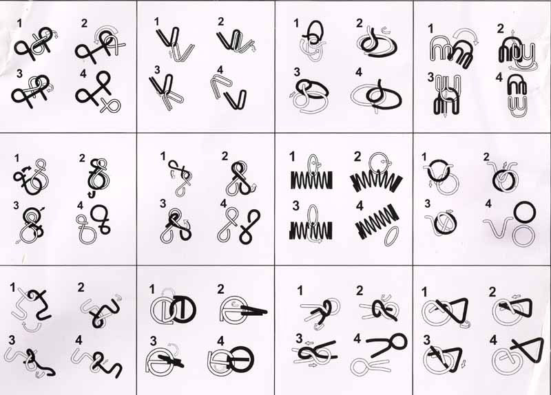 新品解扣十二件套 跨境电商 金属益智解环解扣 智力扣12件套