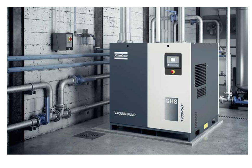 阿特拉斯品牌高效节能ghs vsd 1300-1900油润滑变频螺杆真空泵