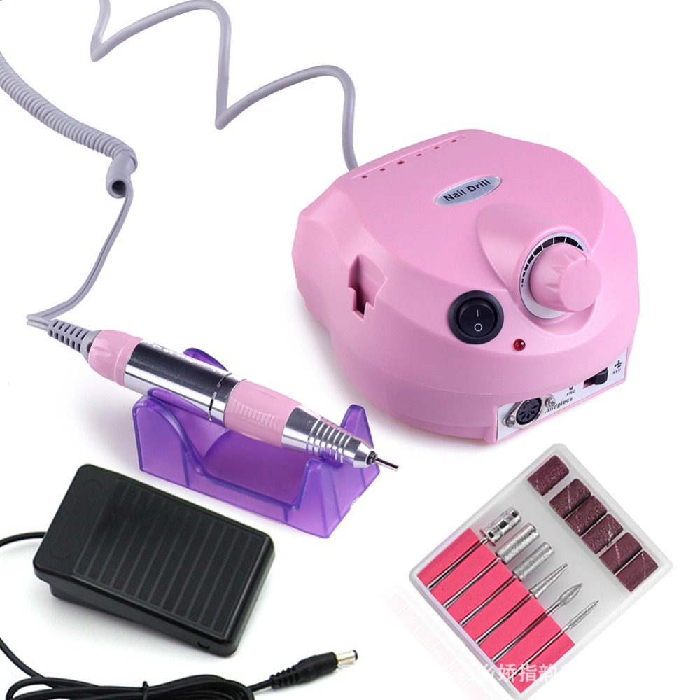 美甲店专用 25000转us-202电动磨甲机/指甲打磨机粉色 磨甲机