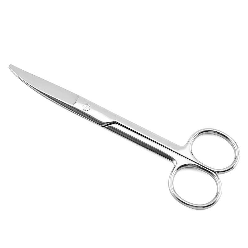 14cm厂家直销全钢钝头绷带剪刀阳江便携式家用弯头纱布小剪刀