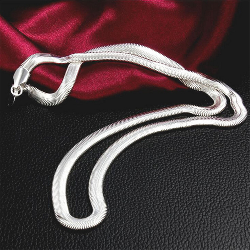 6.0宽银色厚蛇蛇链项链批发