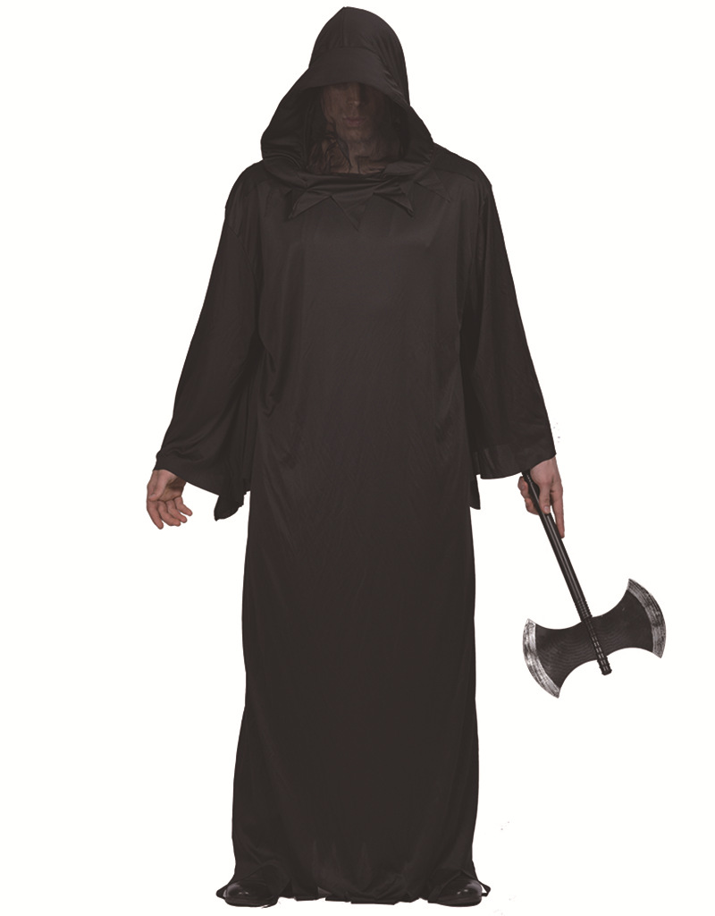 Amazon Wish Cross-Border Supply Halloween Costume Cold Black Robe Warrior Cospaly Prop Costume
