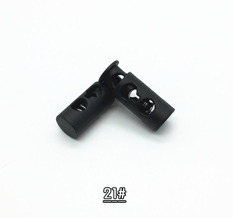 纽扣高档塑料双孔吊钟收紧扣弹簧扣松紧调节扣定绳扣穿绳扣猪鼻扣