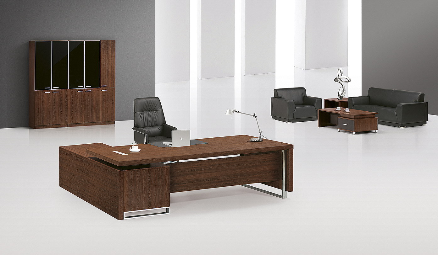 新款大班台中式办公桌 木质组合办公台 主管桌办公家具