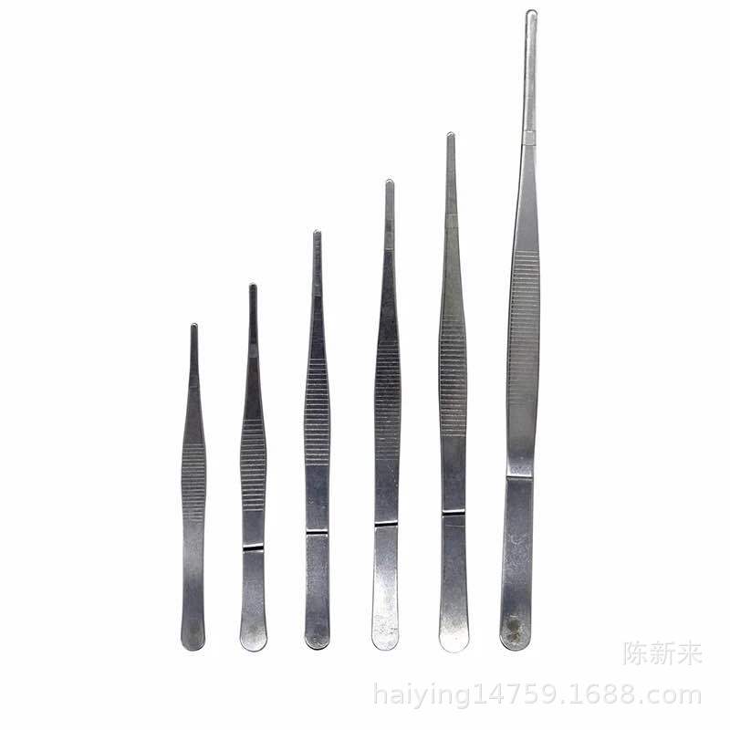 C638916 Toothed 12.5cm -- 25cm Toothed Medical Tweezers Medical Gadget Round Head Tweezers