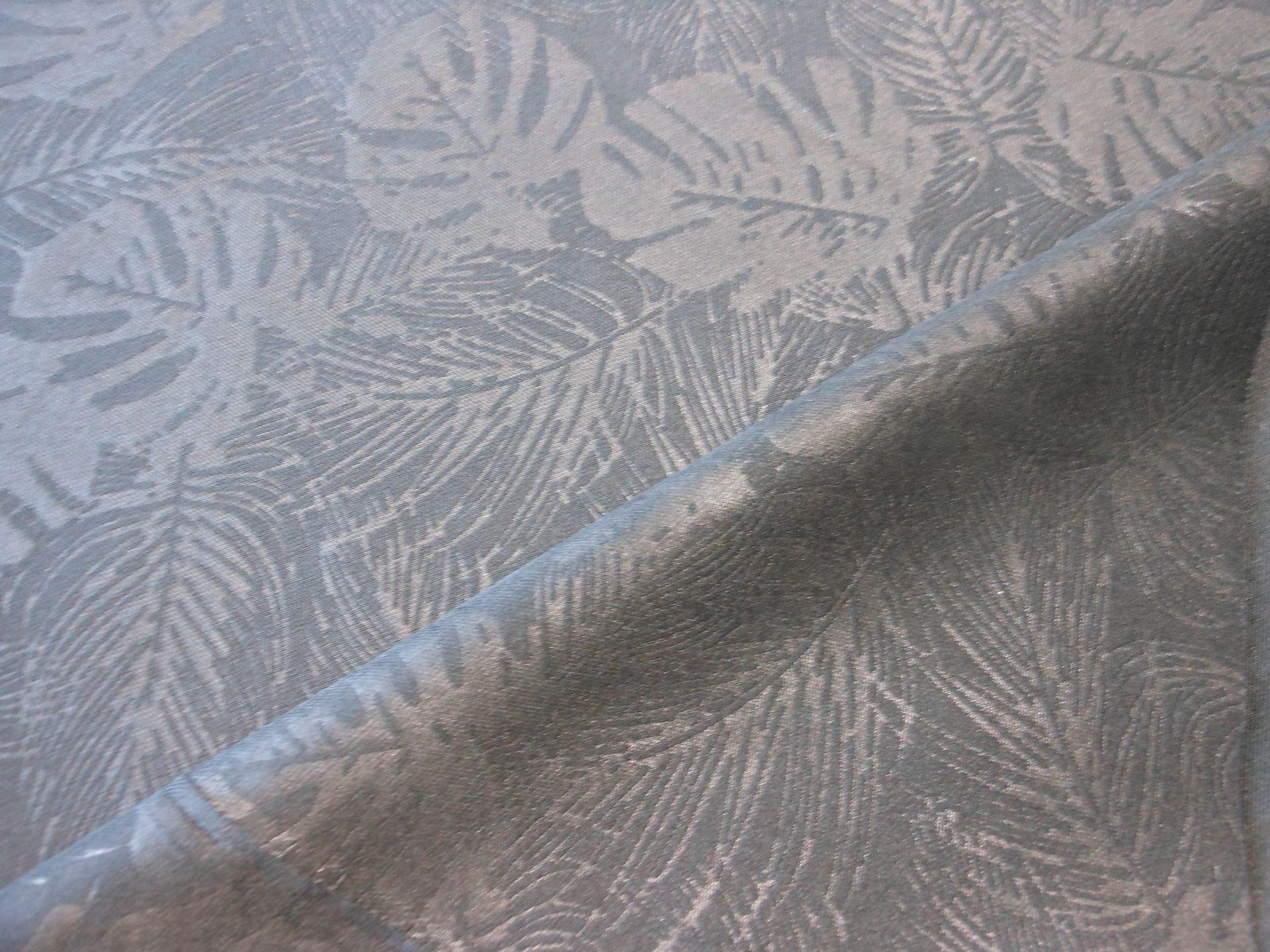 针织四面弹 涤氨汗布 针织压花面料 时尚压花工艺 树叶压花