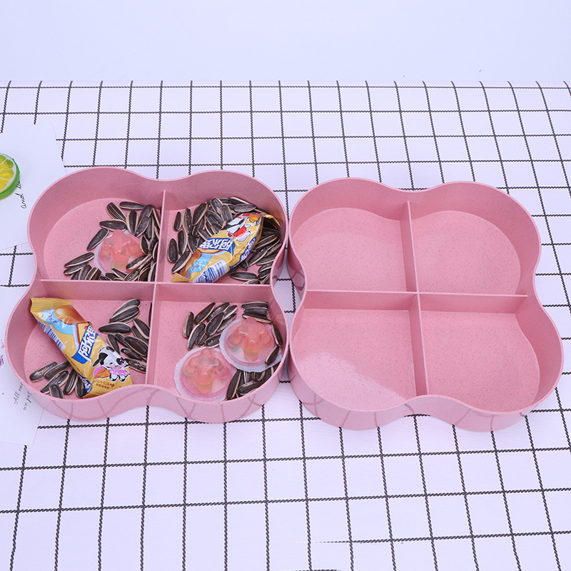 创意圆形糖果盒 家用婚庆糖果盒带盖分格客厅带盖多格接待糖果盒