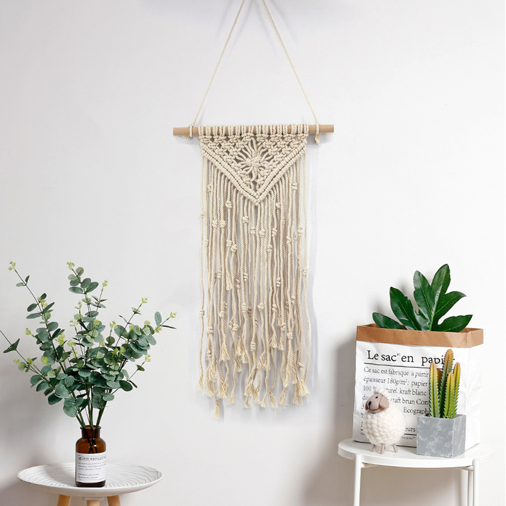 新款编制挂毯北欧家居装饰客厅装饰挂件简约棉线工艺品