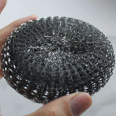 厂家直销 28克10cm直径 410不锈钢网球 钢丝球清洁锅刷替换头留孔