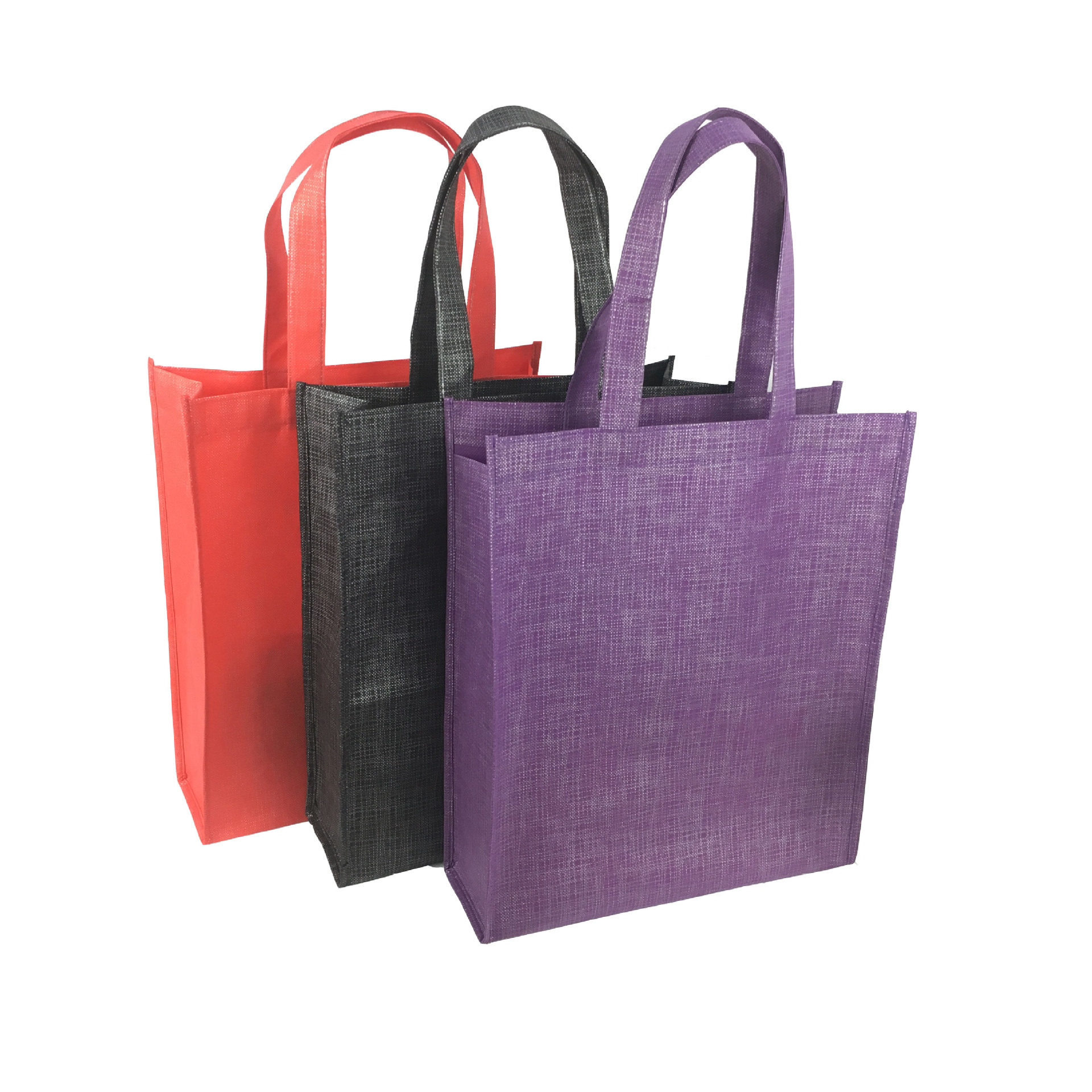 无纺布十字花纹印刷手提袋定做可印logo广告购物袋服装礼品袋定做