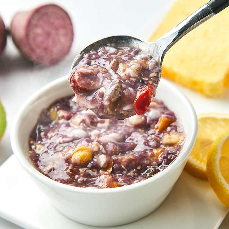 6五谷魔芋粥代餐粥紫薯味早餐下午茶冲调饮品500g定制贴牌加工