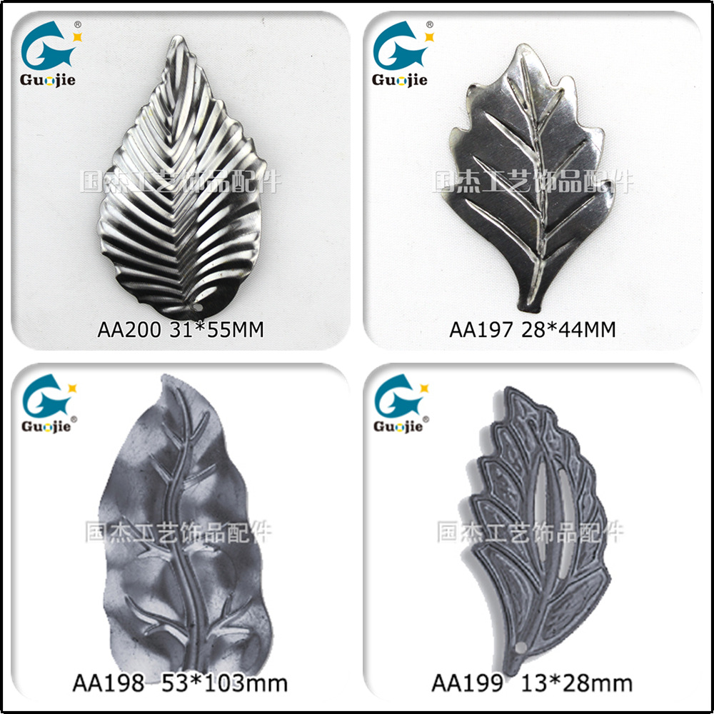 Pointed Small Leaves Home Craft Wall Hanging Decoration Simulation Iron Leaf Accessories Iron Sheet Stamping Metal Strip